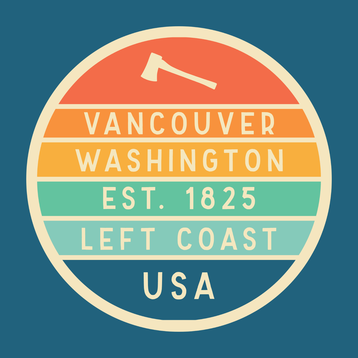 Left Coast Retro Vancouver Washington Square Accent Pillow