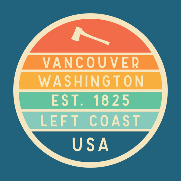 Left Coast Retro Vancouver Washington Square Accent Pillow