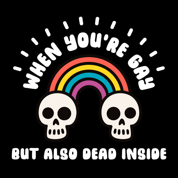 When You're Gay But Dead Inside Cotton Canvas Tote Bag