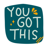 You Got This Mug design with teal background and uplifting text for motivation.