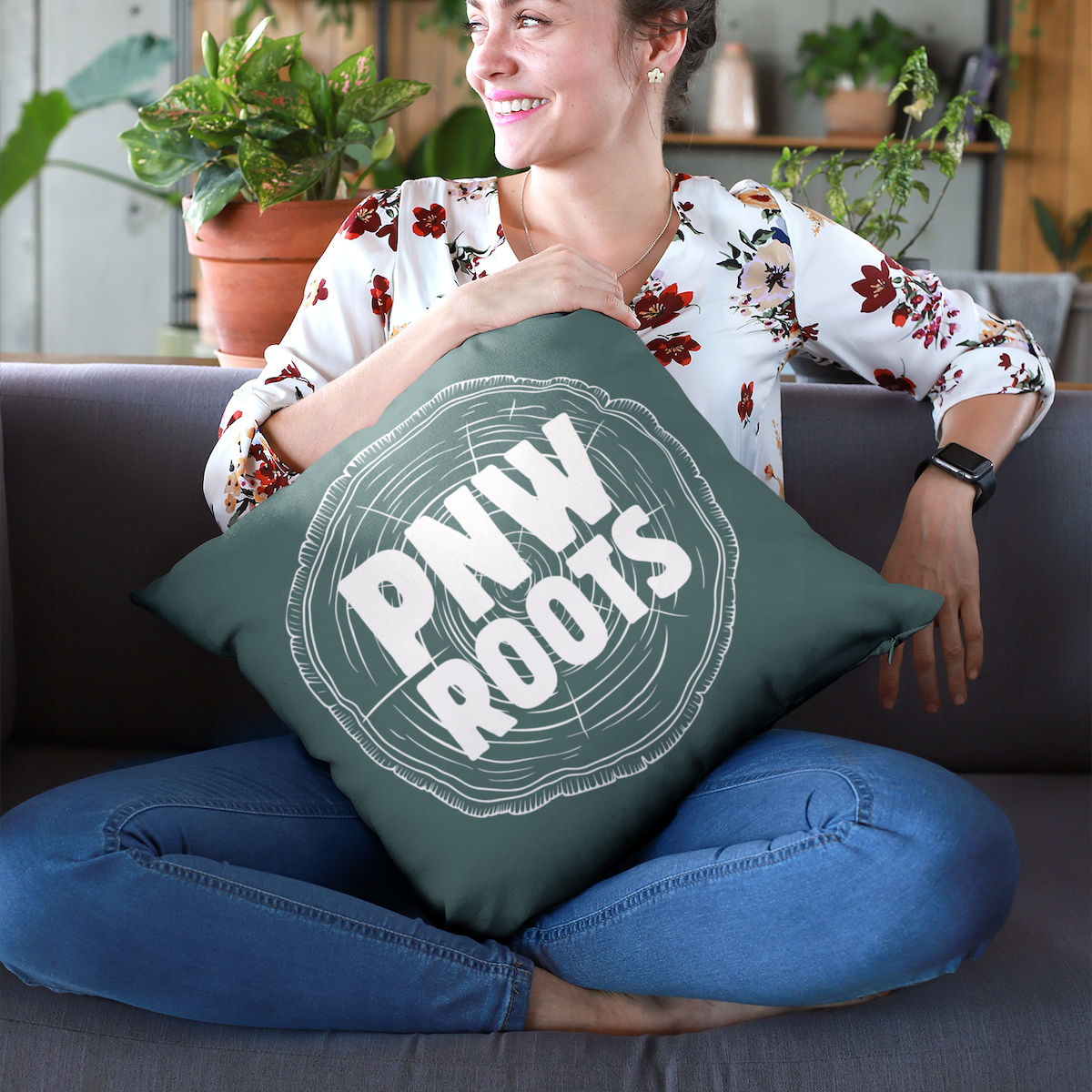 PNW Roots Northwest Pride Square Accent Pillow