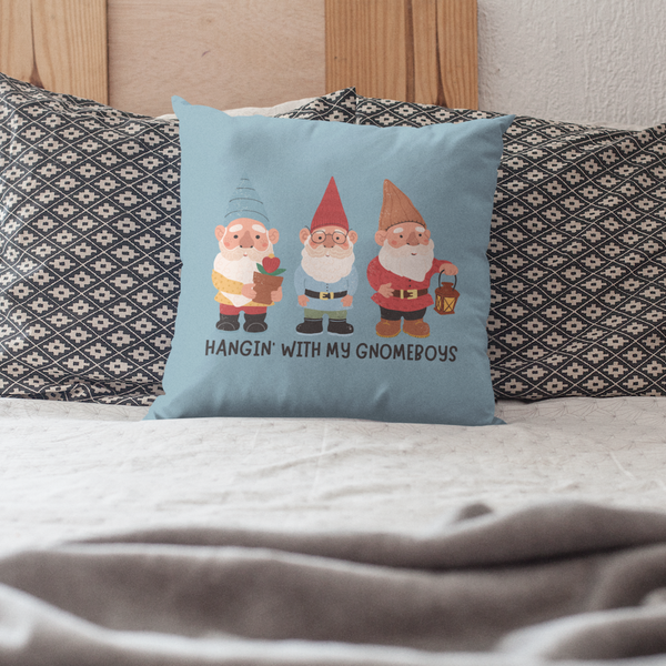 Hangin' with My Gnomeboys Square Accent Pillow