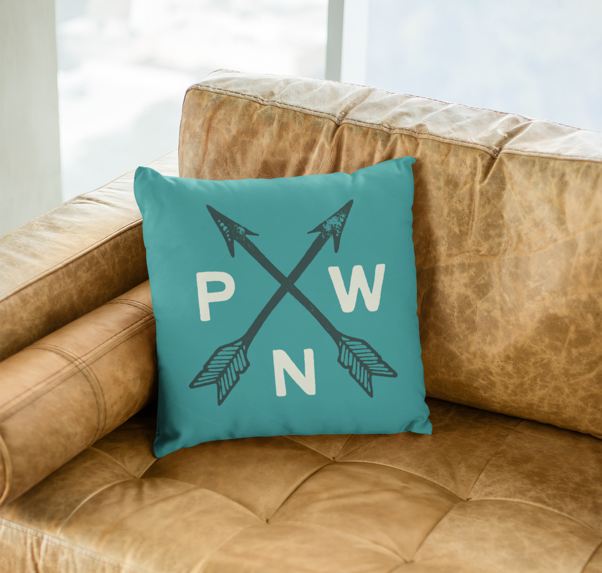 PNW Arrow Crossroads Square Pillow