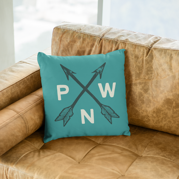PNW Arrow Crossroads Square Pillow
