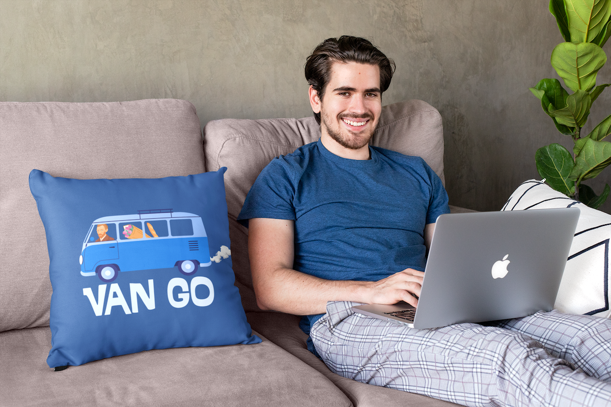 Vincent in a Van Go Decorative Square Accent Pillow