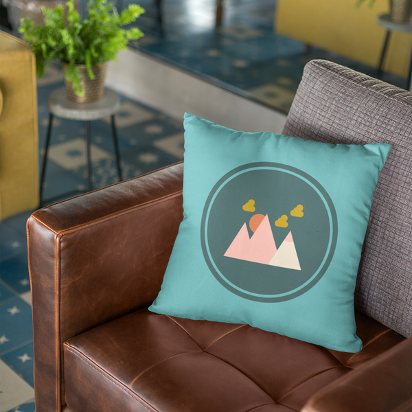 Minimalist Forest in a Northwest Style Modern Square Accent Pillow